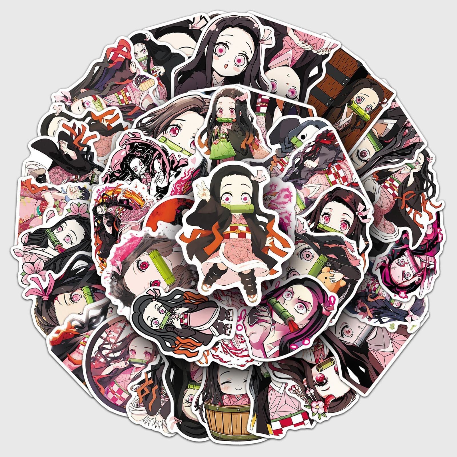 Anime Demon Slayer Nezuko Sticker (50pcs) Decorative Stickers Retro Games 