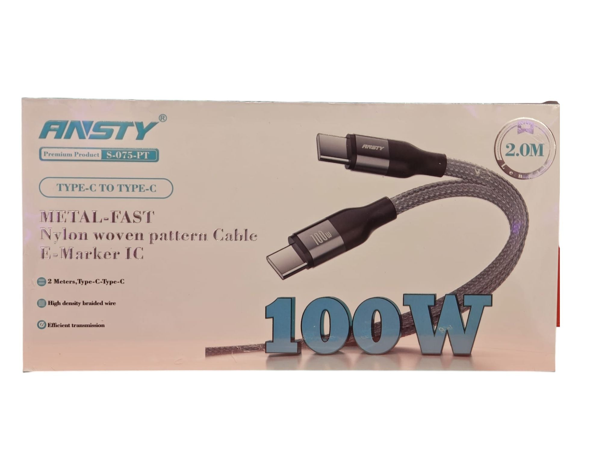Ansty USB Type-C to Type-C 2m - 100W Cables Ansty 