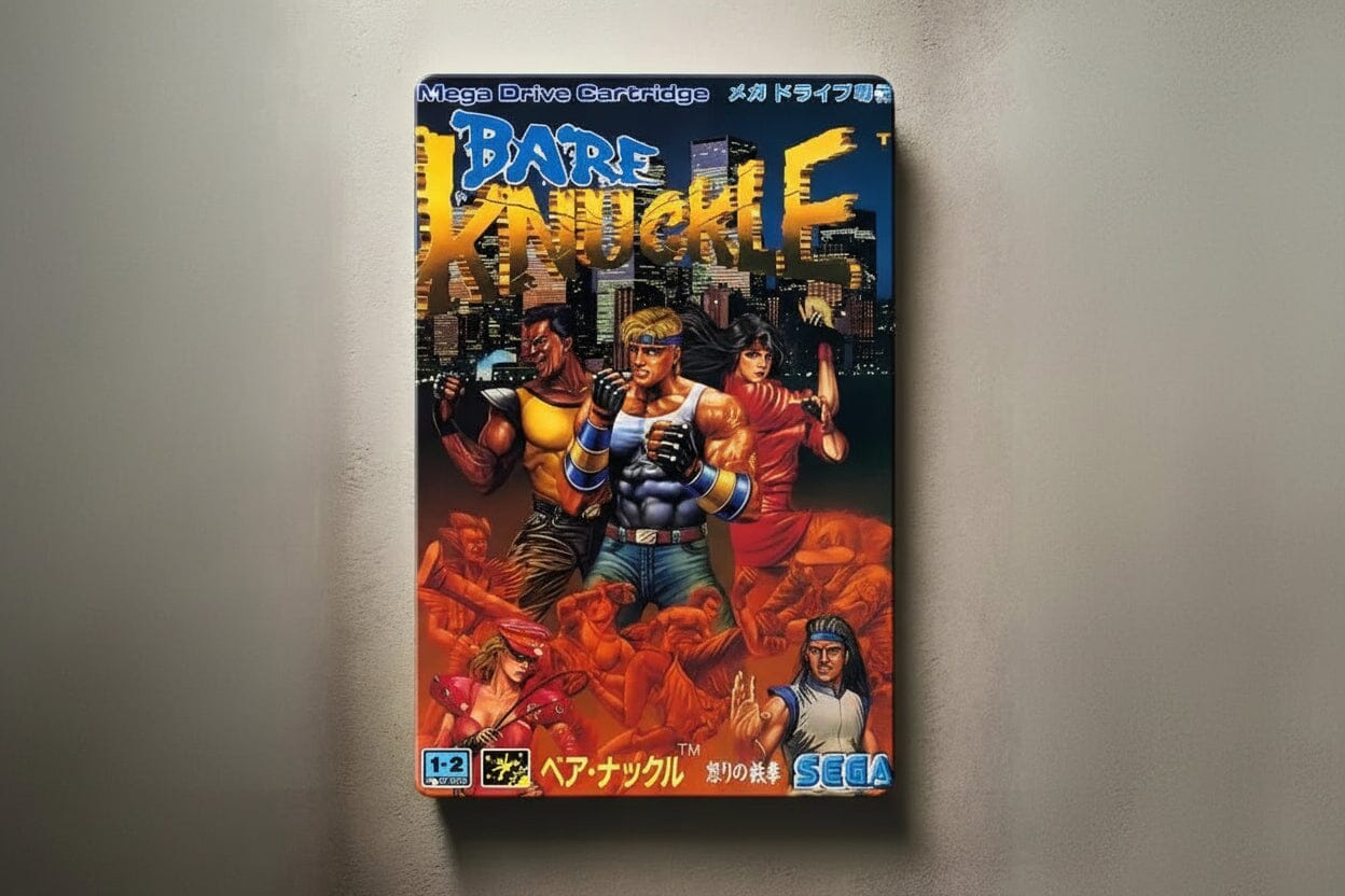 Bare Knuckle Mega Drive Video Game Metal Poster (14X20 CM) Posters Retro Games 