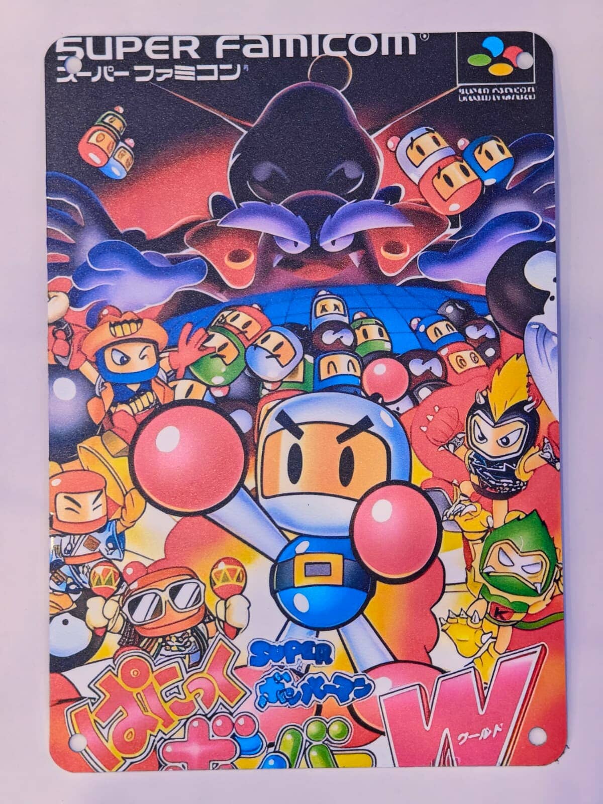 Bomberman Super Famicom Video Game Metal Poster (14X20 CM) Posters Retro Games 