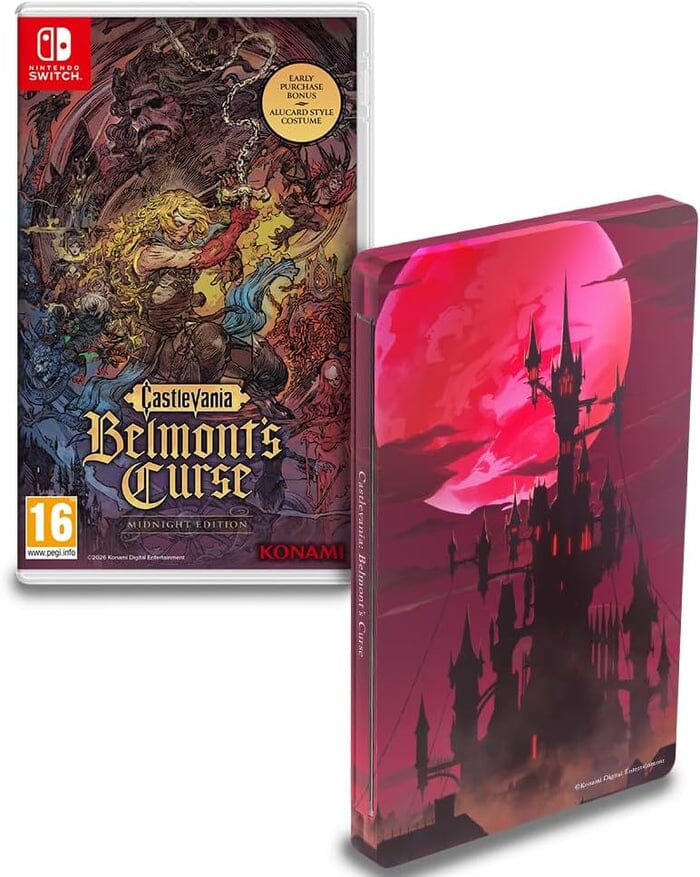 Castlevania: Belmont's Curse Midnight Edition Steelbook Bundle (R2) - Nintendo Switch Video Game Software Konami 