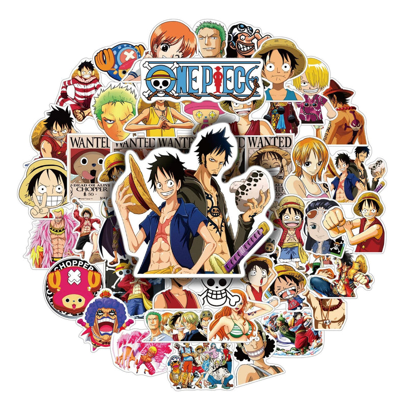 Classic One Piece Stickers 50 Pieces (1 Pack) Decorative Stickers Retro Games 