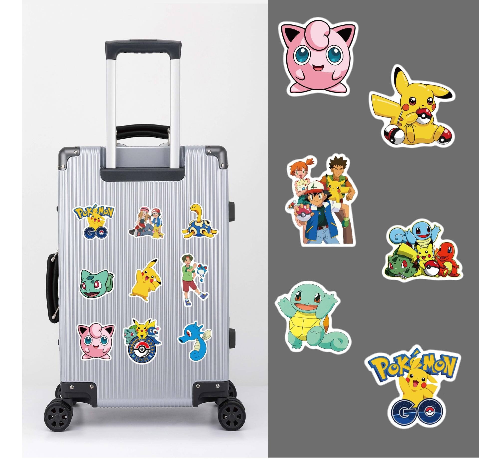 Classic Pokémon Stickers 50 Pieces (1 Pack) Decorative Stickers Retro Games 