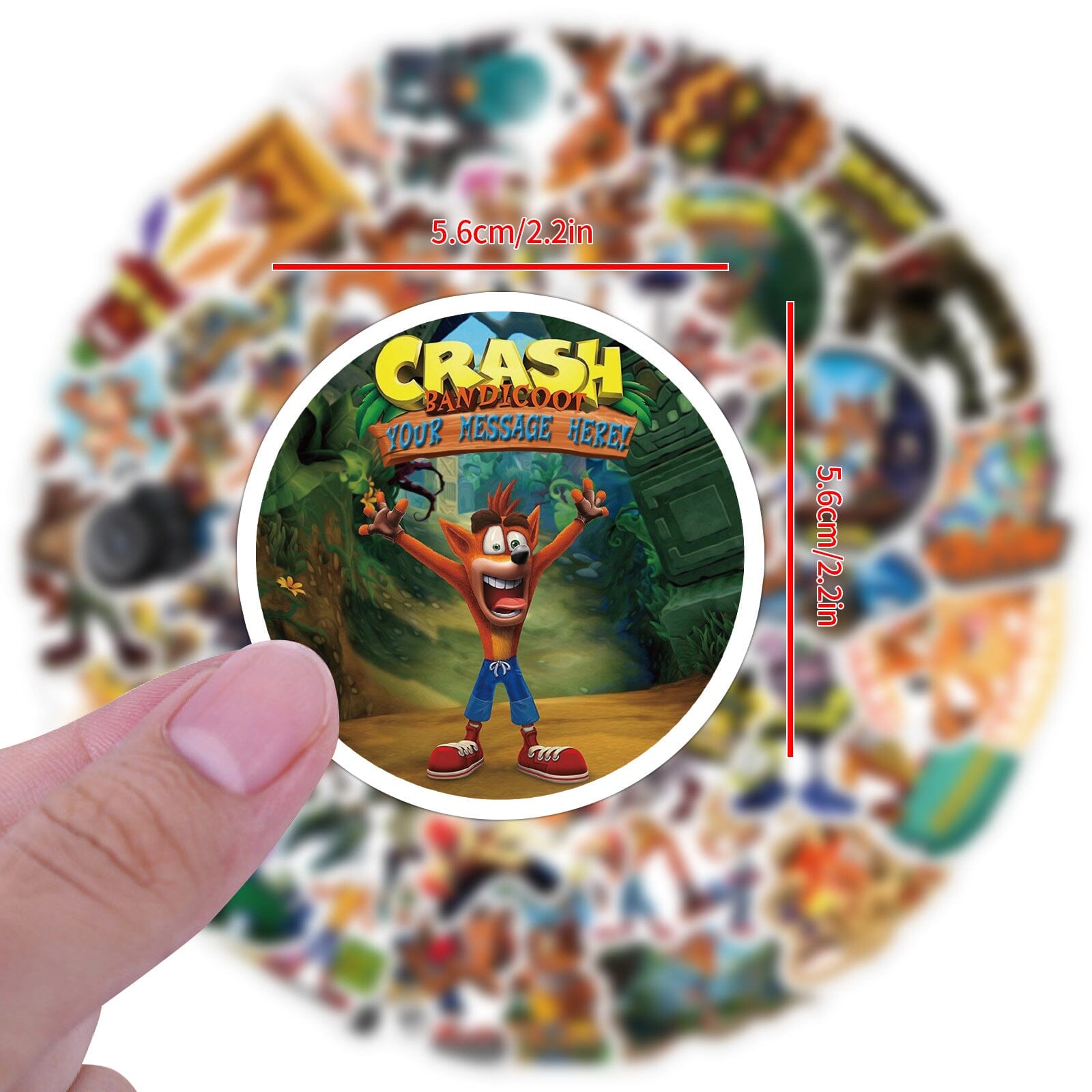 Crash Bandicoot Stickers (60pcs) Decorative Stickers Retro Games 