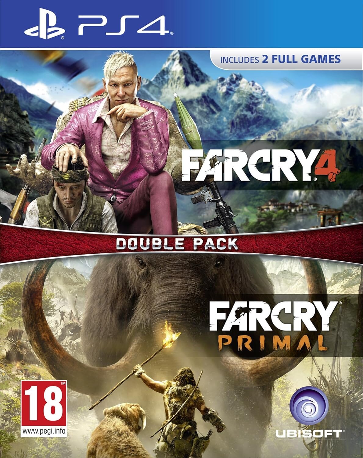 Far Cry Primal + Far Cry 4 (R2) - PS4 - official box art