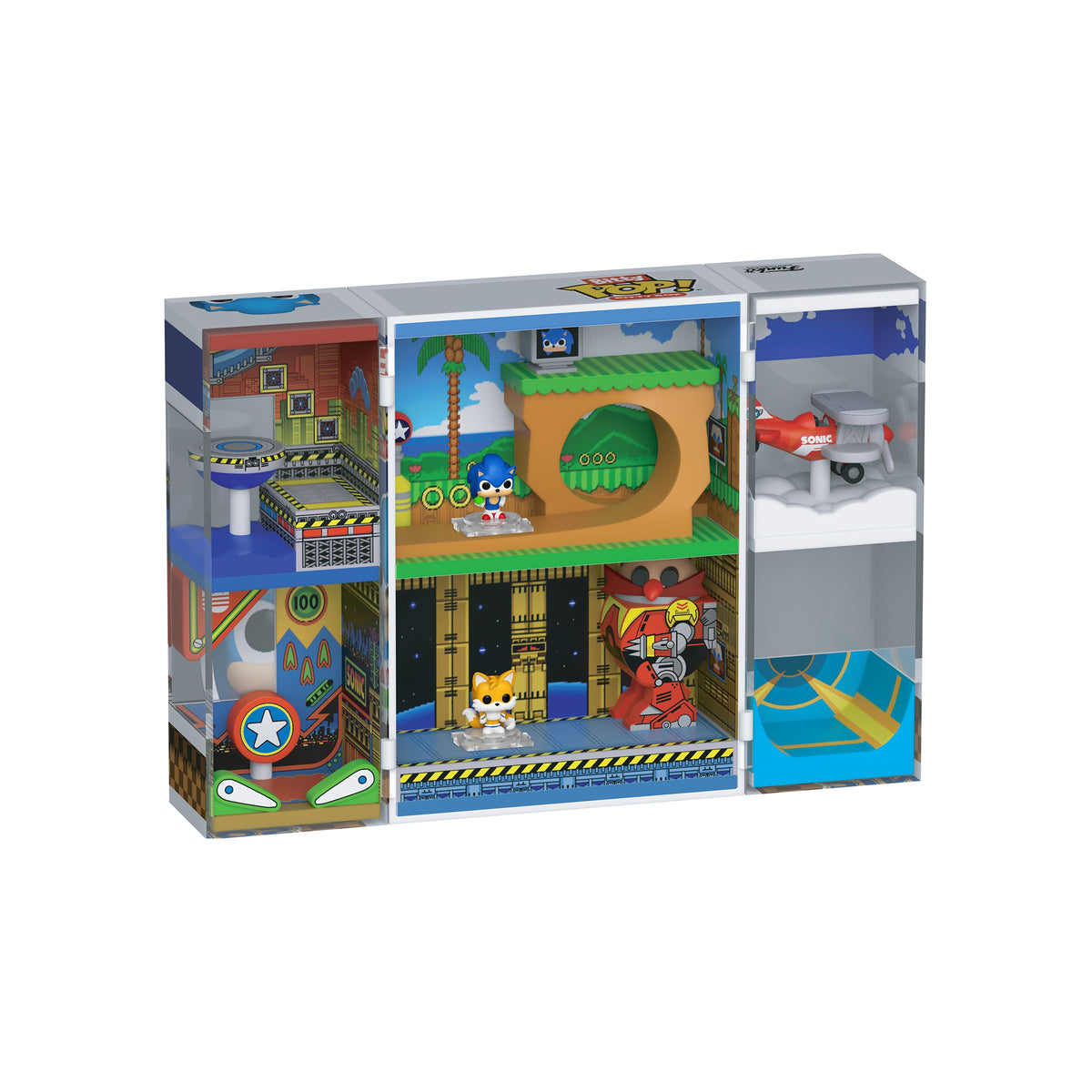 Sonic 2 Bitty Box diorama opened