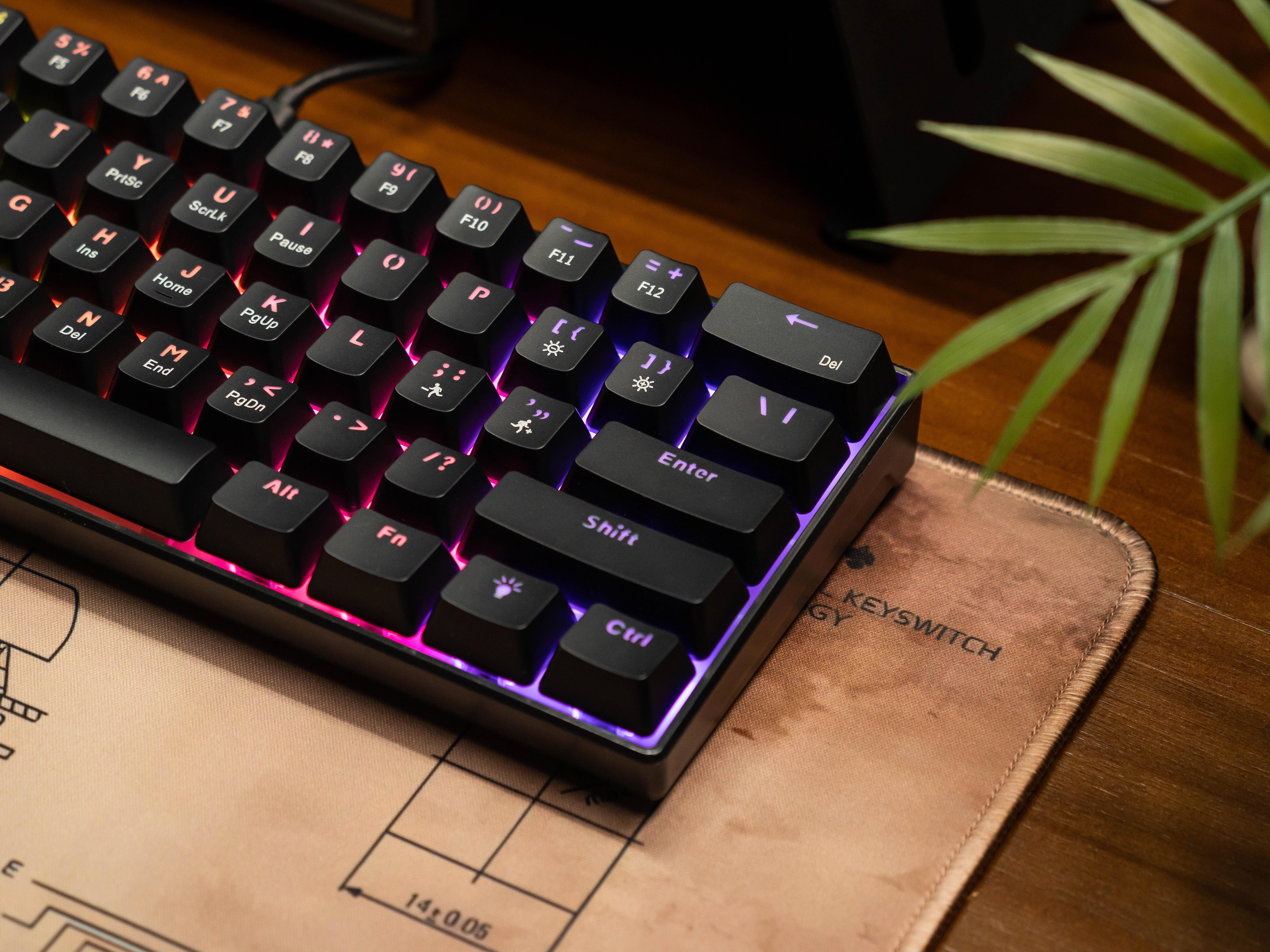 FURYCUBE A61K 60% Mini Wired Mechanical Keyboard - Blue Switches - English & Arabic Layout Keyboards FURYCUBE 