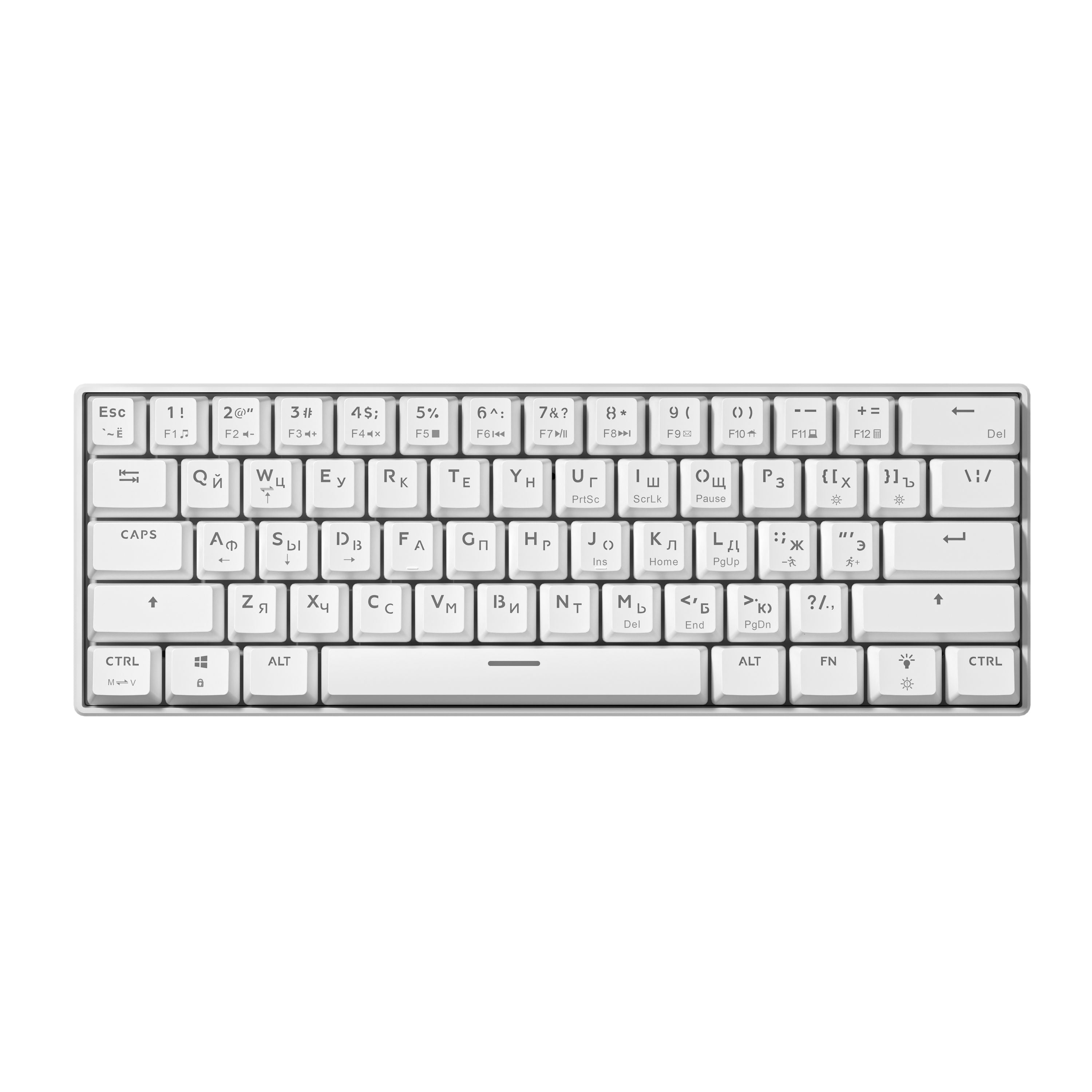 FURYCUBE A61K 60% Mini Wired Mechanical Keyboard - Blue Switches - English & Arabic Layout Keyboards FURYCUBE 