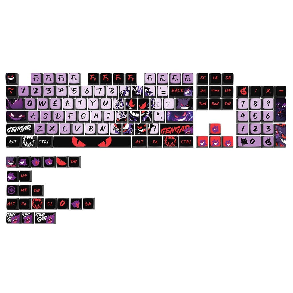 Gengar Backlit PBT Keycap Set - Pokemon 125-Key SA Profile