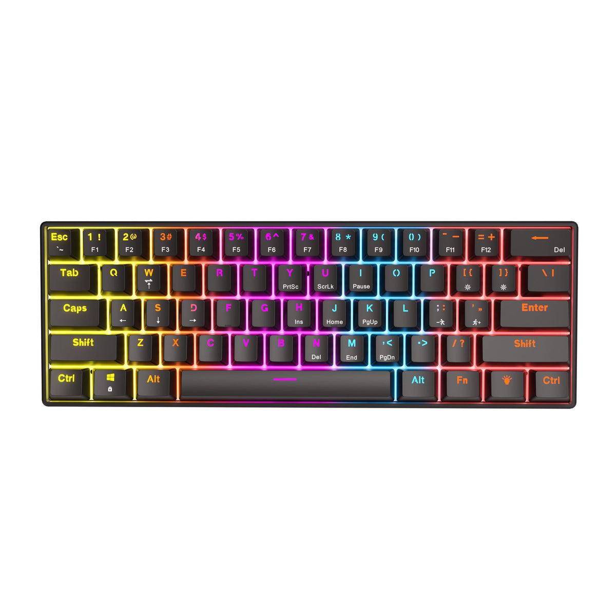 FURYCUBE A61K 60% Mechanical Keyboard - Black