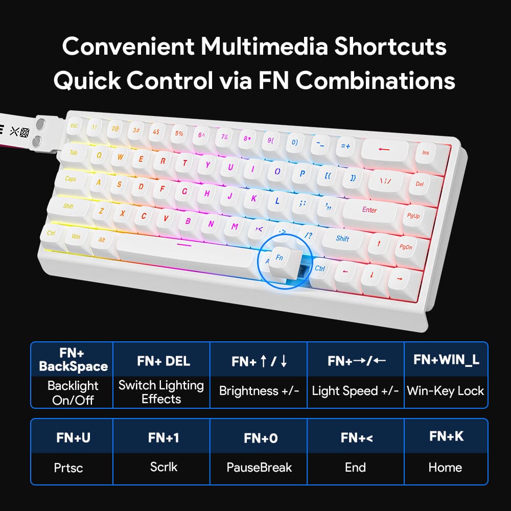 FURYCUBE IP68S PRO 68-Key Tri-Mode Wireless Membrane Keyboard Keyboards FURYCUBE 