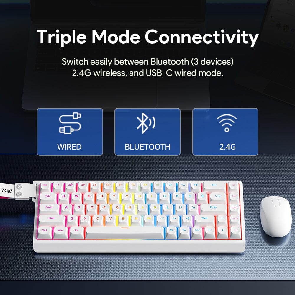 FURYCUBE IP68S PRO 68-Key Tri-Mode Wireless Membrane Keyboard Keyboards FURYCUBE 