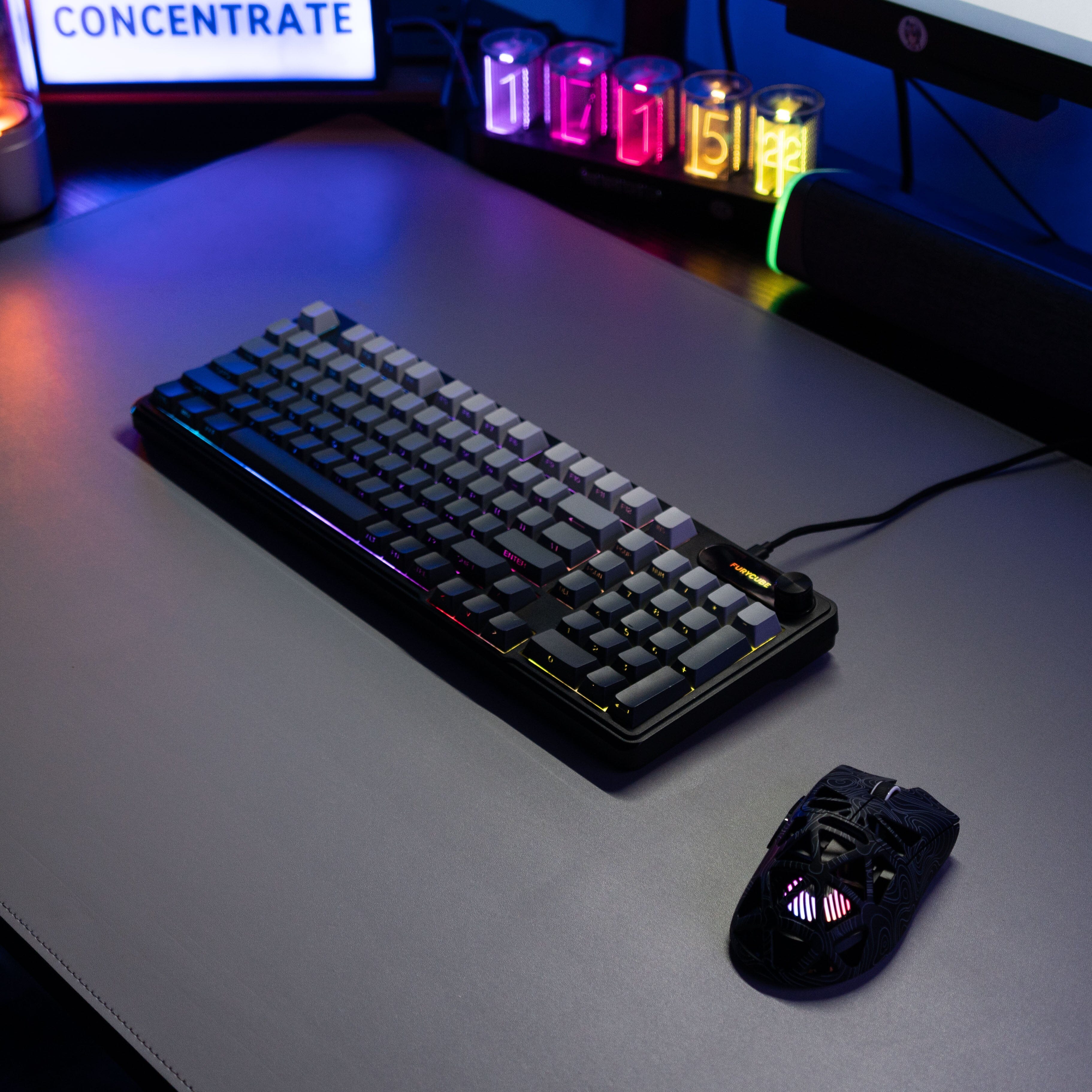 FURYCUBE IP98 PRO 98-Key Wired Membrane Keyboard - RGB Backlight Keyboards FURYCUBE 