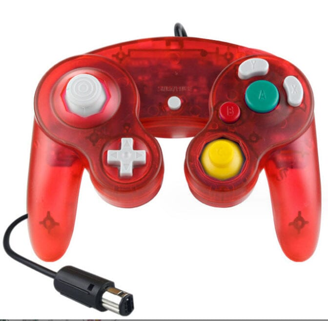 GameCube Controller Game Controllers Retro Games Clear Red 