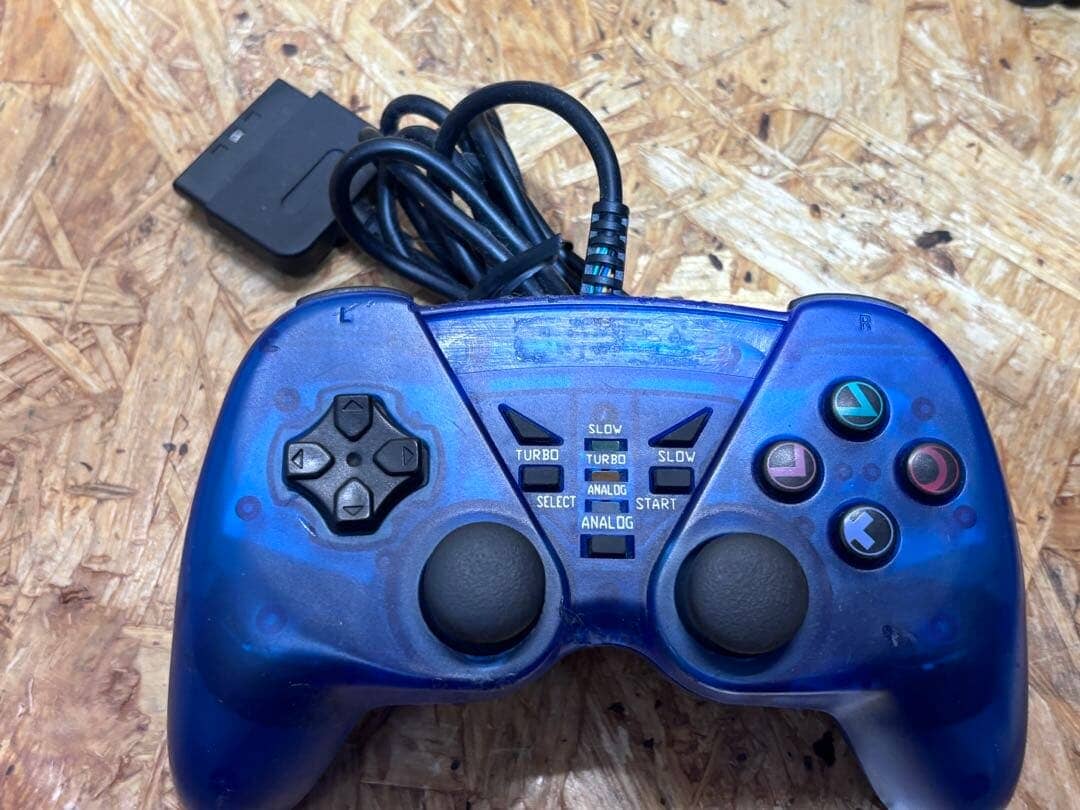 GameTech Sony PlayStation 2 Controller Clear Blue - Used Game Controller Accessories Gametech 