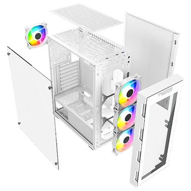 كمبيوتر ألعاب Intel Core i5-12400F، RTX 3050، ذاكرة وصول عشوائي (RAM) سعة 16 جيجابايت
