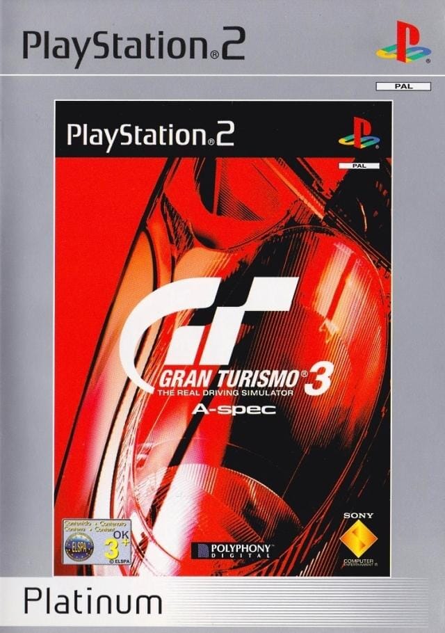Gran Turismo 3 (Platinum)(R2) (Complete In Box- Very Good Condition) - PS2 Video Game Software Sony 
