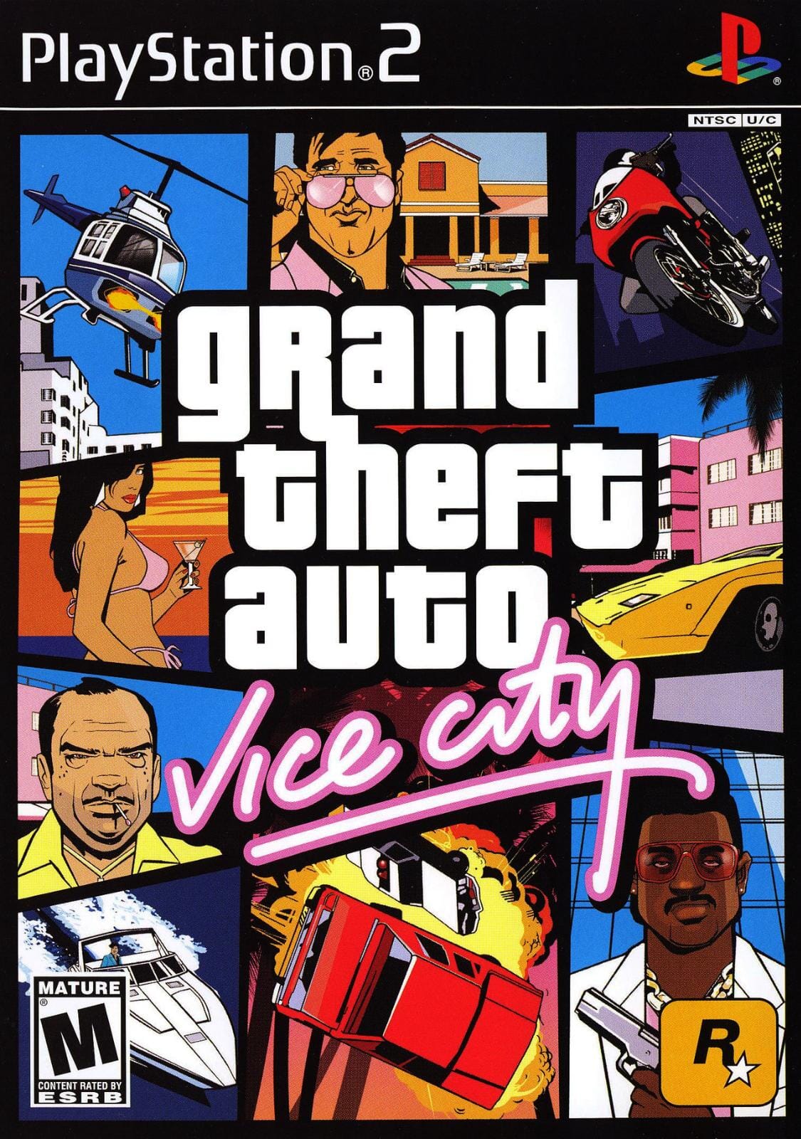 Grand Theft Auto: Vice City (R1) (Complete in Box - Very Good Condition) - PS2 Video Game Software Rockstar Games 