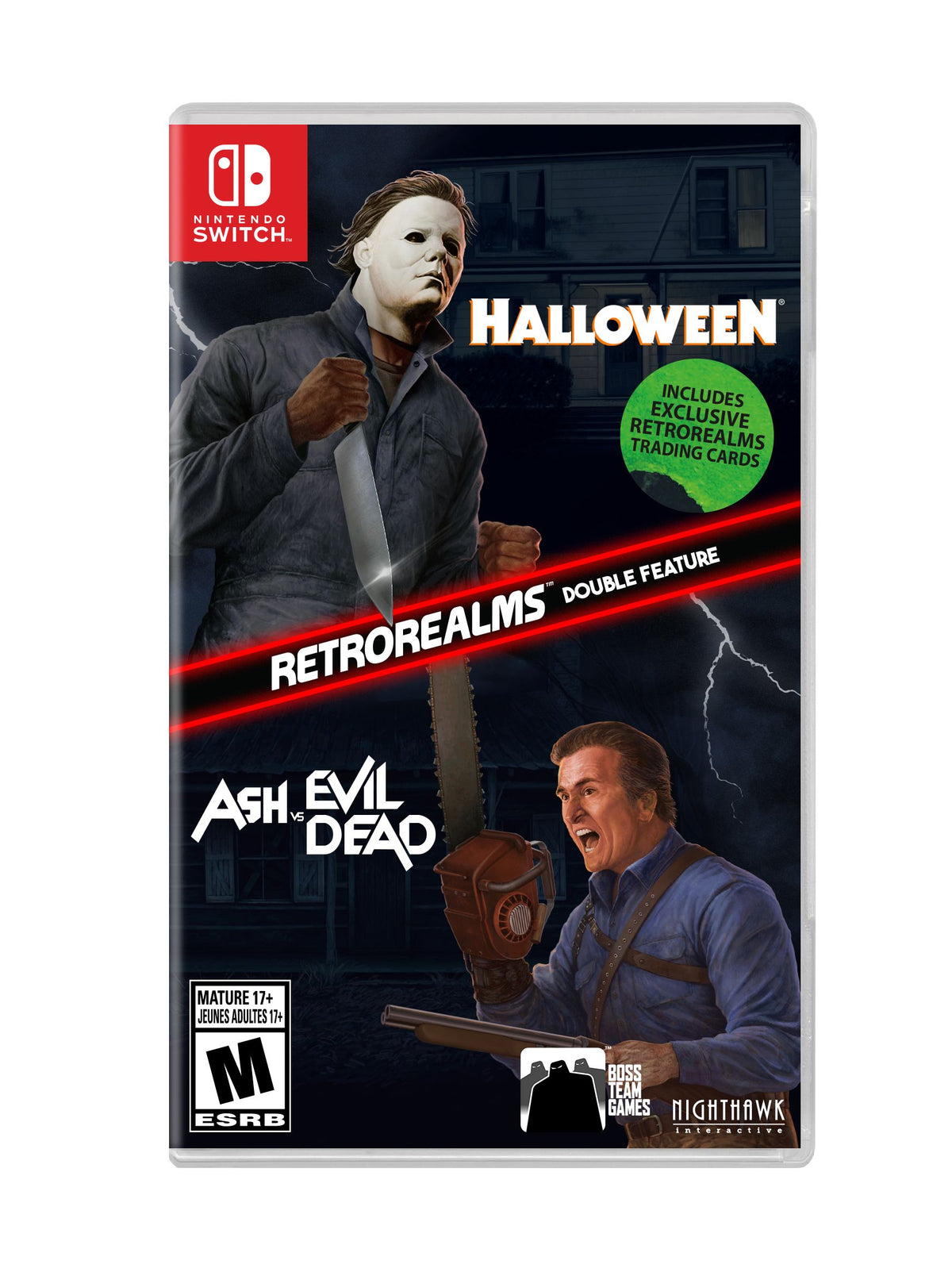 Halloween and Ash vs Evil Dead RetroRealms Double Feature Nintendo Switch case cover