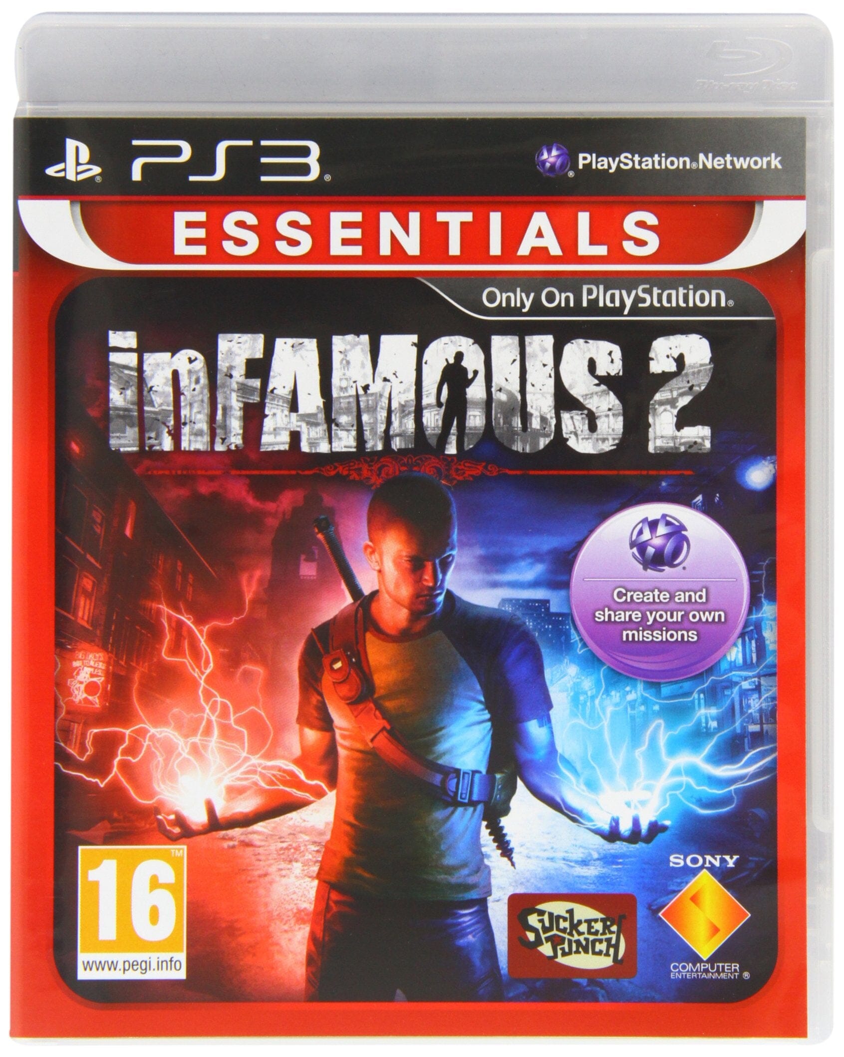 inFAMOUS (Essentials) (R2) (Complete In Box- Like New) - PS3 Video Game Software Sony 