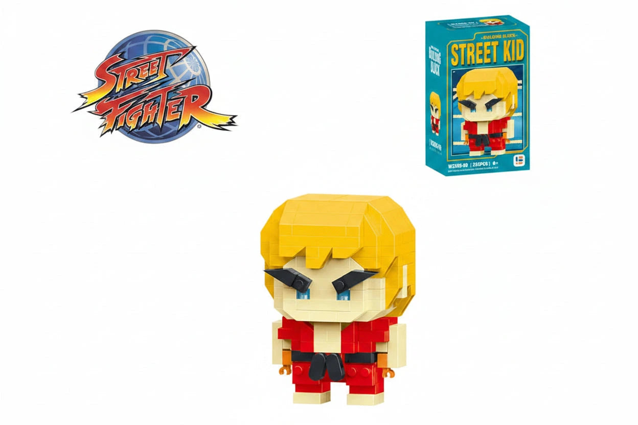 Ken Street Fighter Building Block Figure