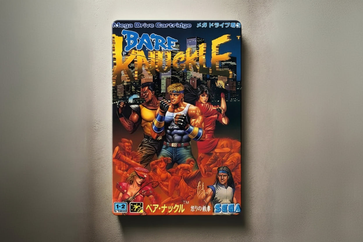 Bare Knuckle Mega Drive Video Game Metal Poster (14X20 CM)