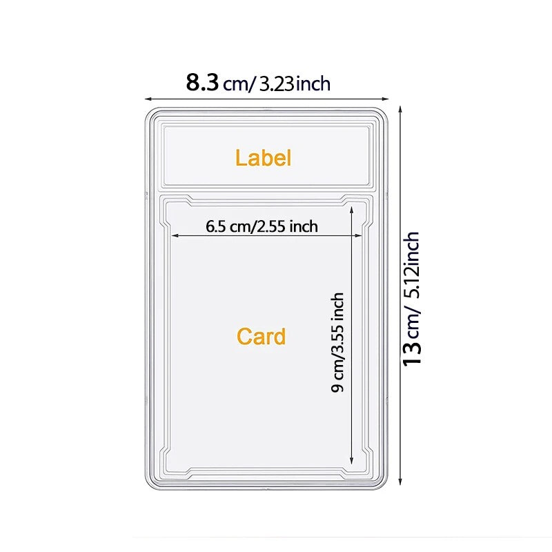 Trading Card Graded Slab Holder 35PT with Label - Clear (1 Piece)