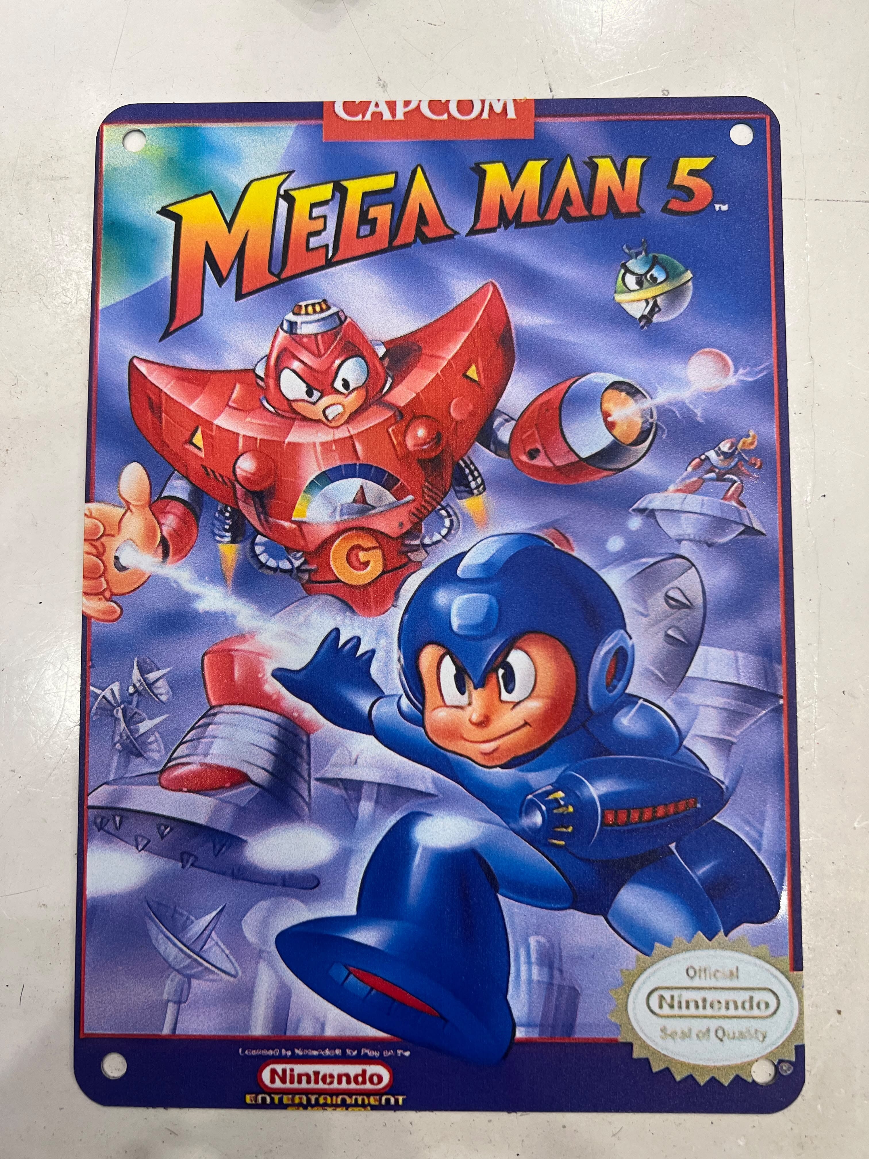 Mega Man 5 Video Game Metal Poster (14X20 CM) Posters Retro Games 