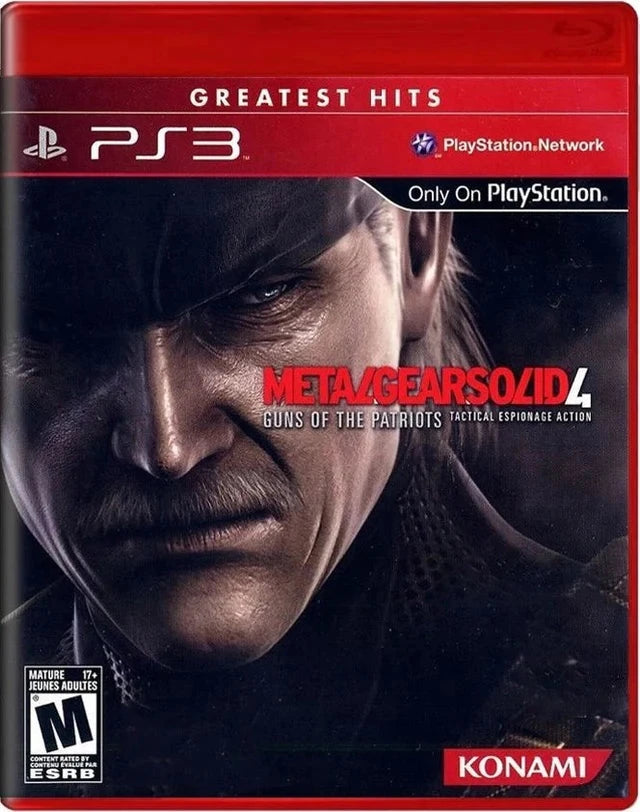 Metal Gear Solid 4: Guns of the Patriots (Greatest Hits) (Sealed New) - PS3 Video Game Software Konami 