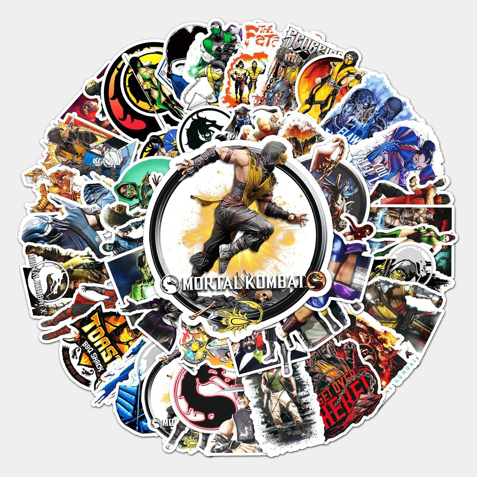 Mortal Kombat Stickers (50pcs) Decorative Stickers Retro Games 
