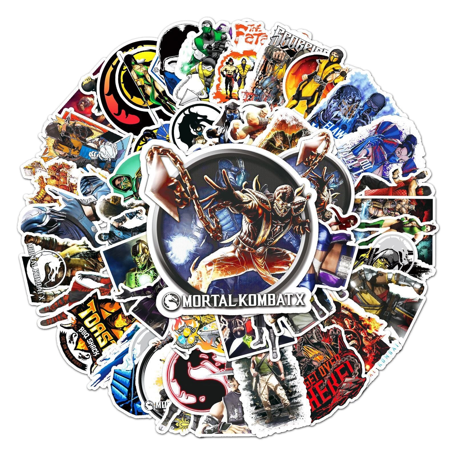 Mortal Kombat Stickers (50pcs) Decorative Stickers Retro Games 