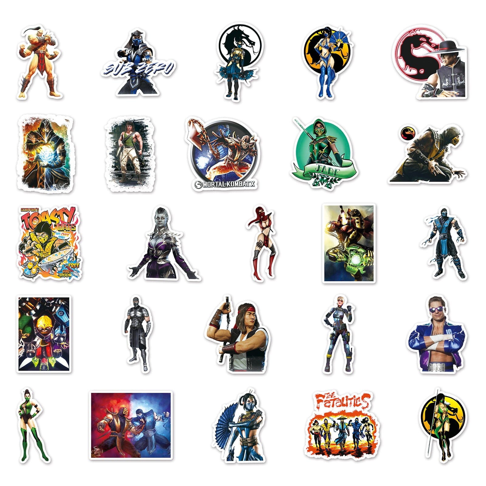 Mortal Kombat Stickers (50pcs) Decorative Stickers Retro Games 