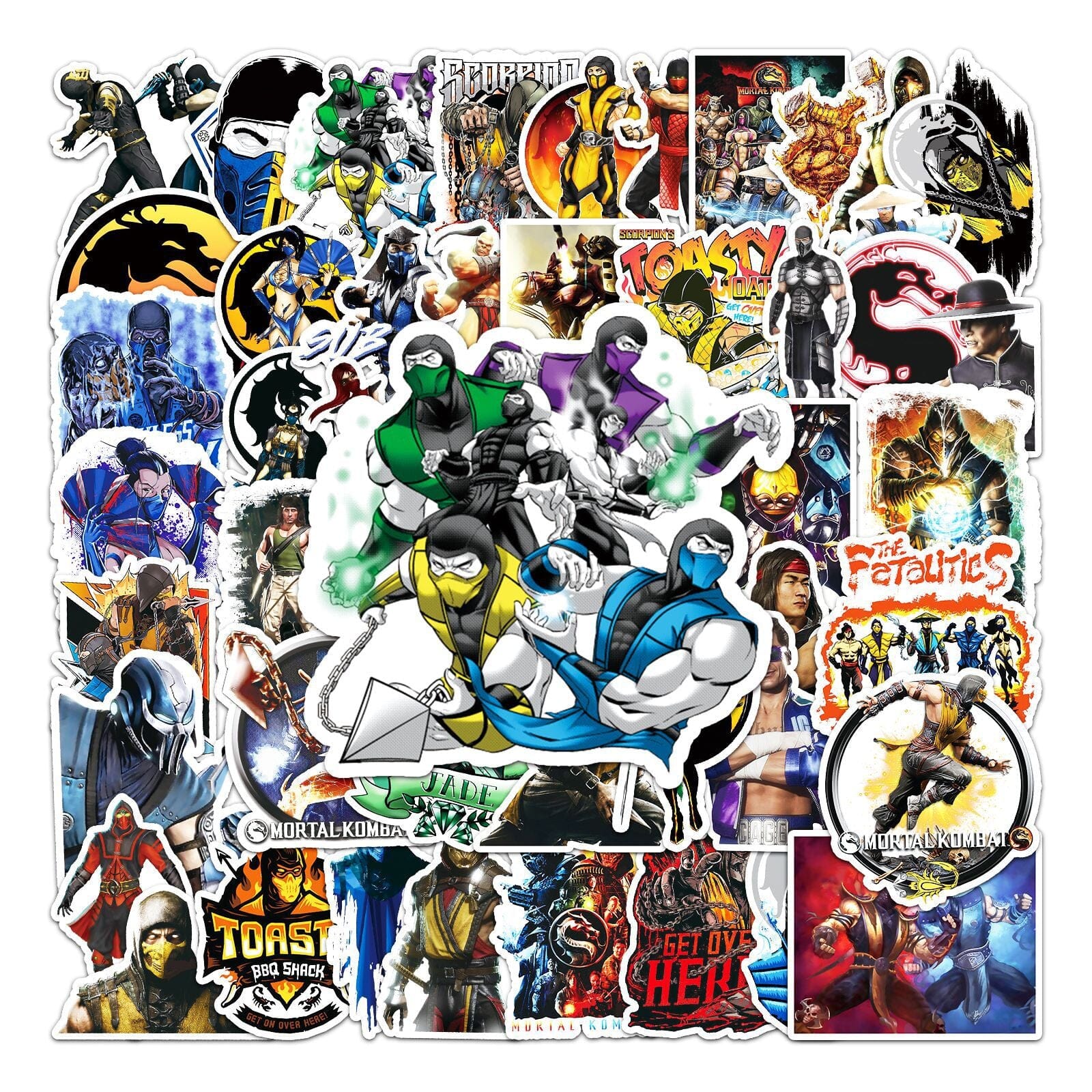 Mortal Kombat Stickers (50pcs) Decorative Stickers Retro Games 