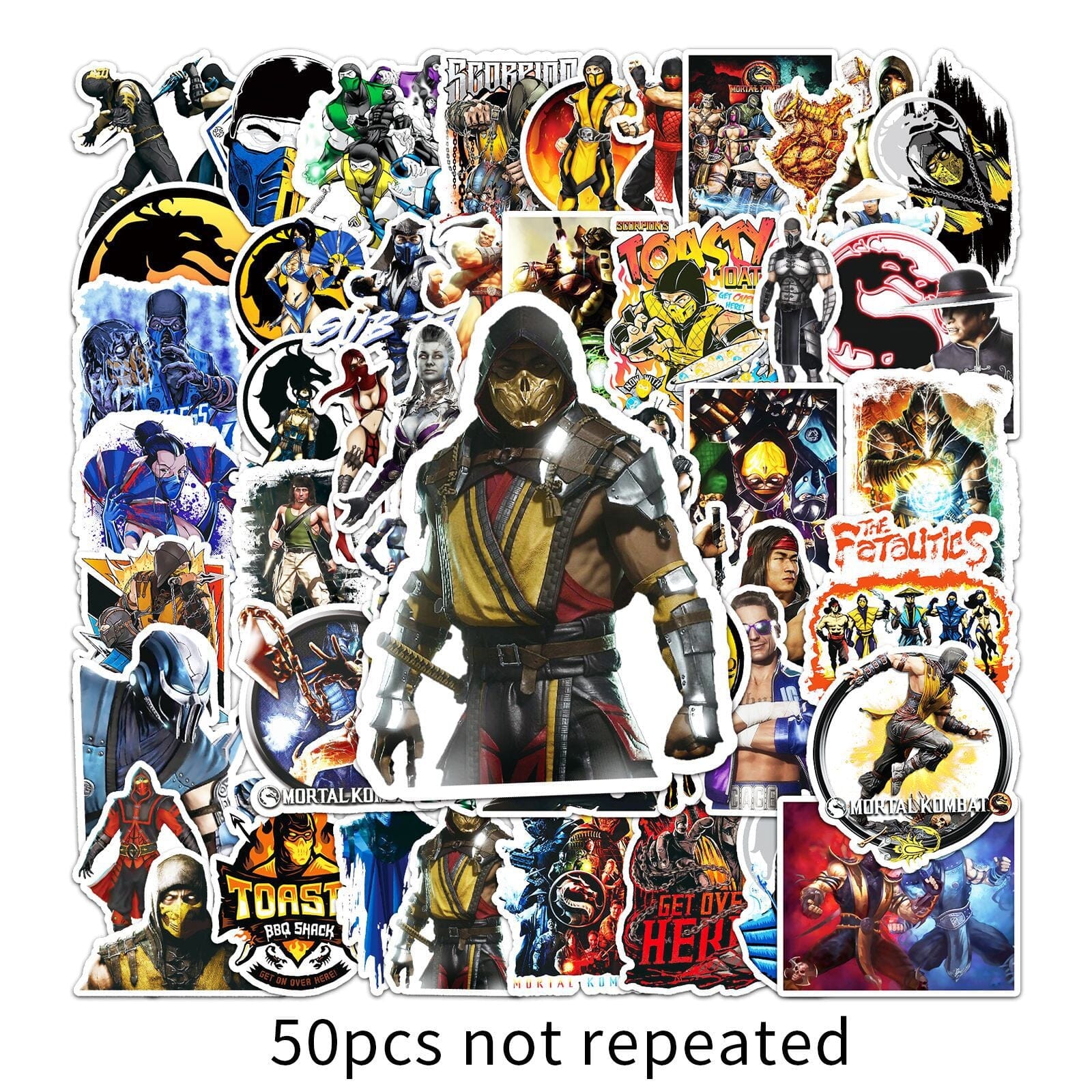 Mortal Kombat Stickers (50pcs) Decorative Stickers Retro Games 