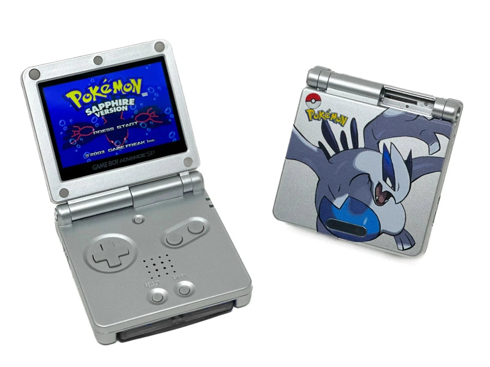 Nintendo Gameboy Advance SP Pokémon Lugia Edition (Double Brightness) with Box Video Game Console Accessories Retro Games 