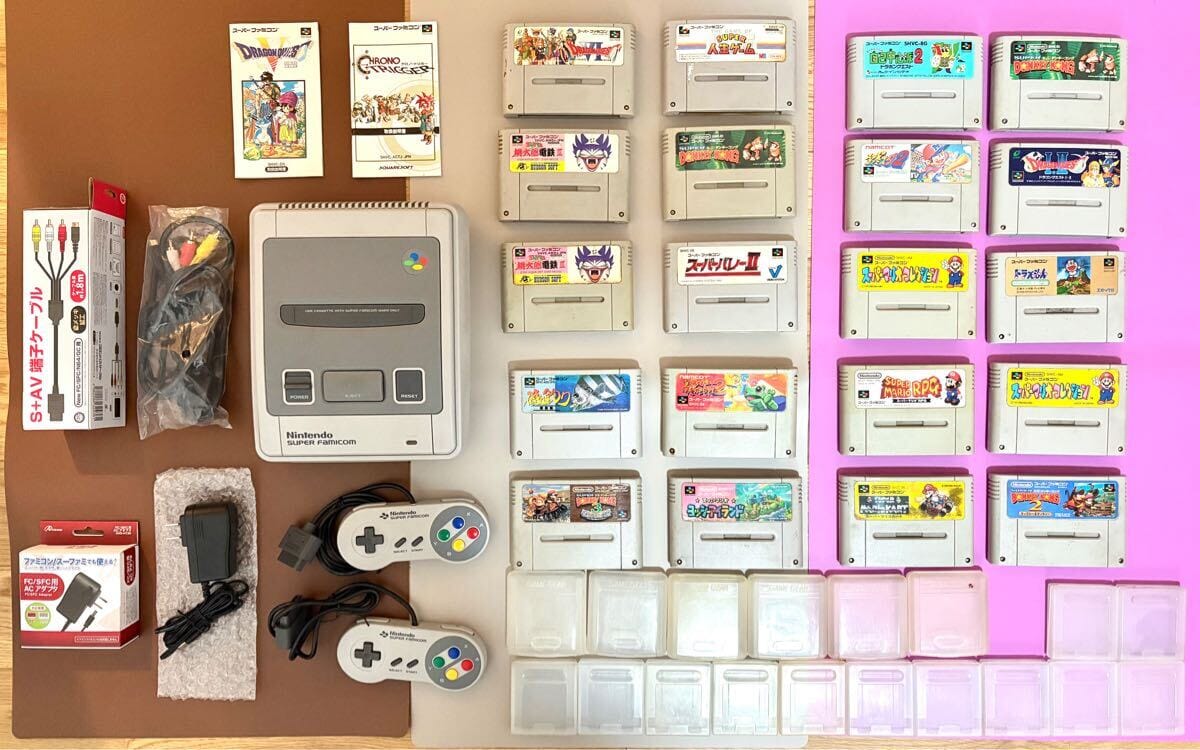 Nintendo Super Famicom (NTSC/J - Used) + 17 Original Games Video Game Consoles Nintendo 