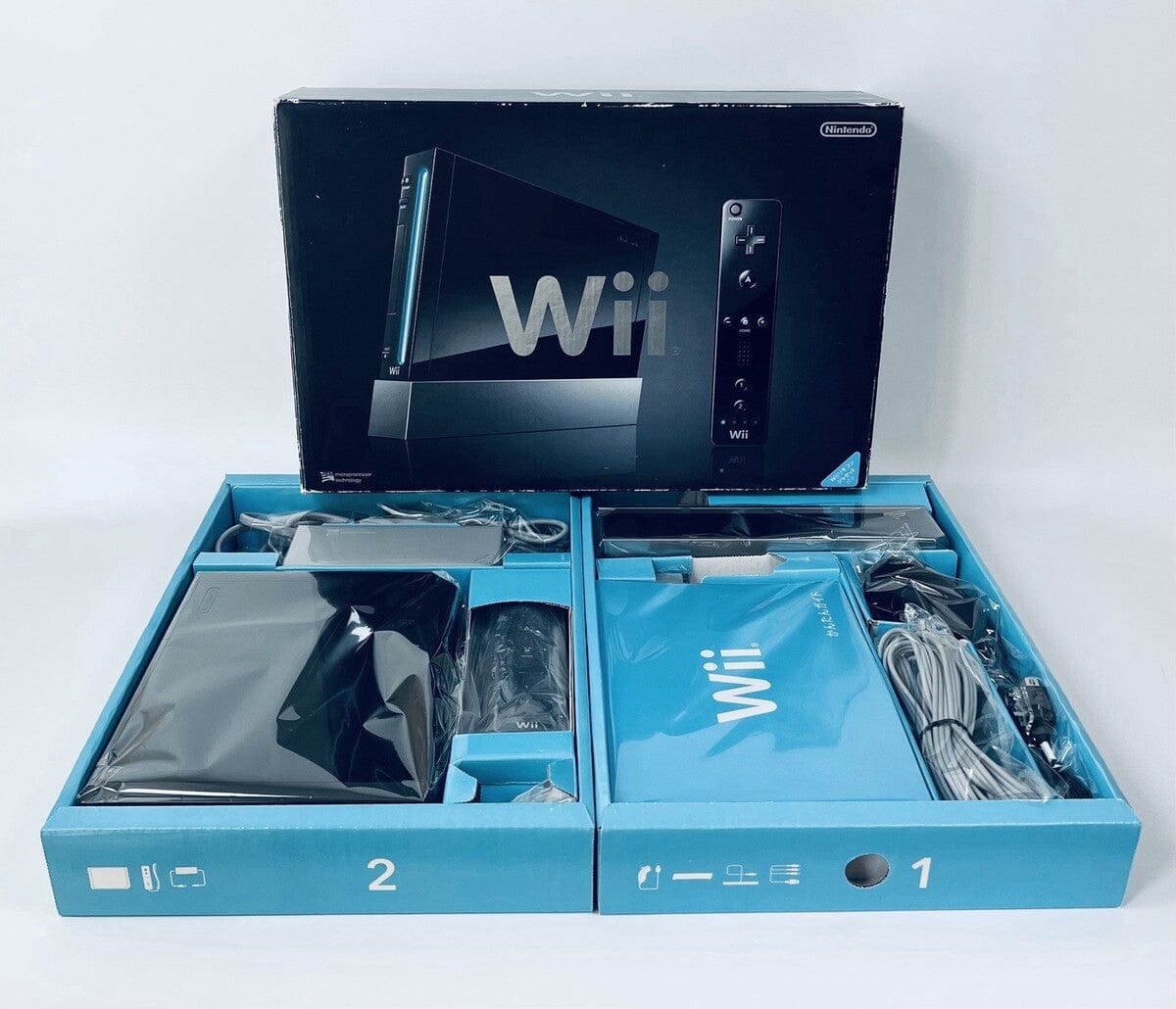 Nintendo Wii Console (Japan, Black, Like New, Boxed) - 500 Games + 1TB HDD Nintendo 
