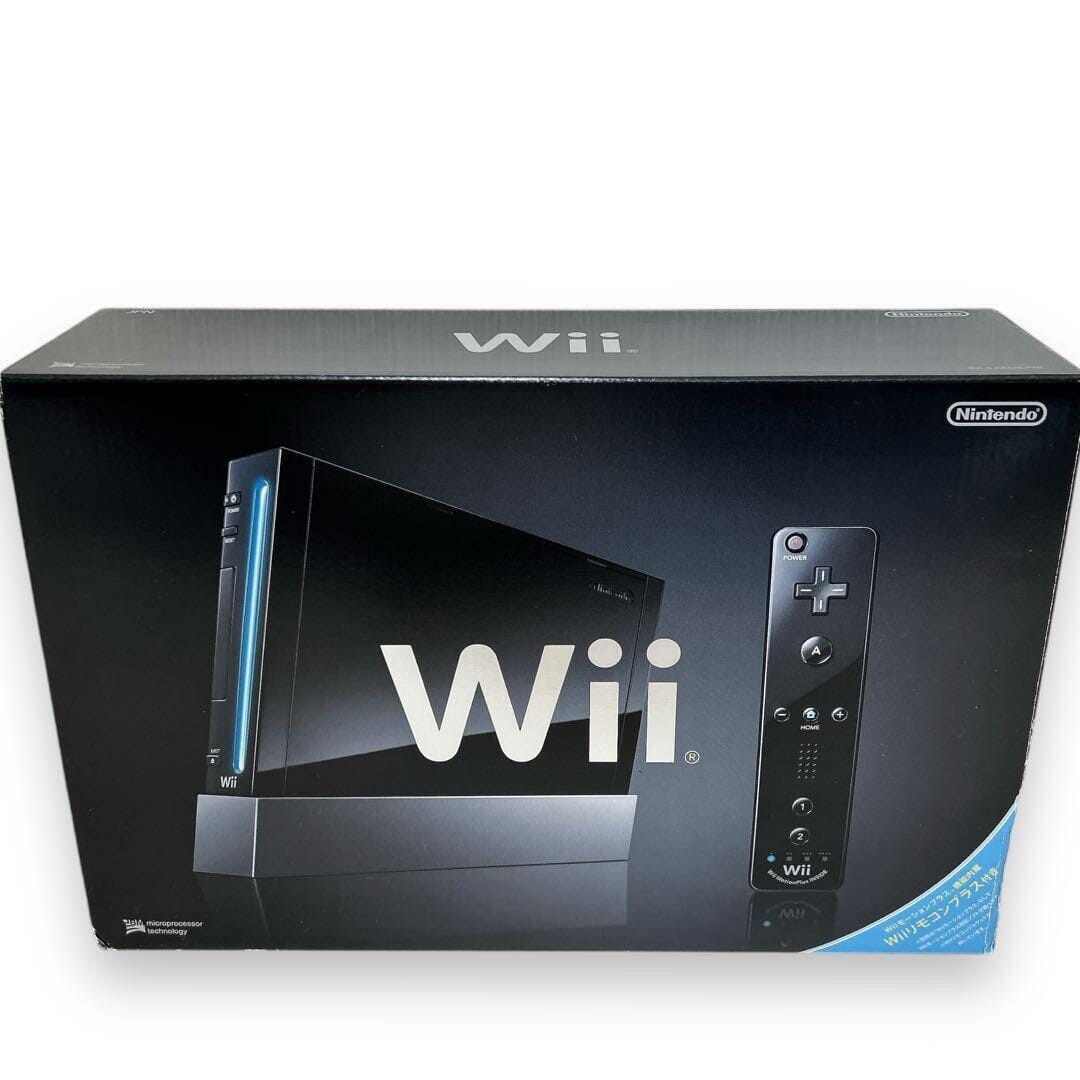 Nintendo Wii Console (Japan, Black, Like New, Boxed) - 500 Games + 1TB HDD Nintendo 