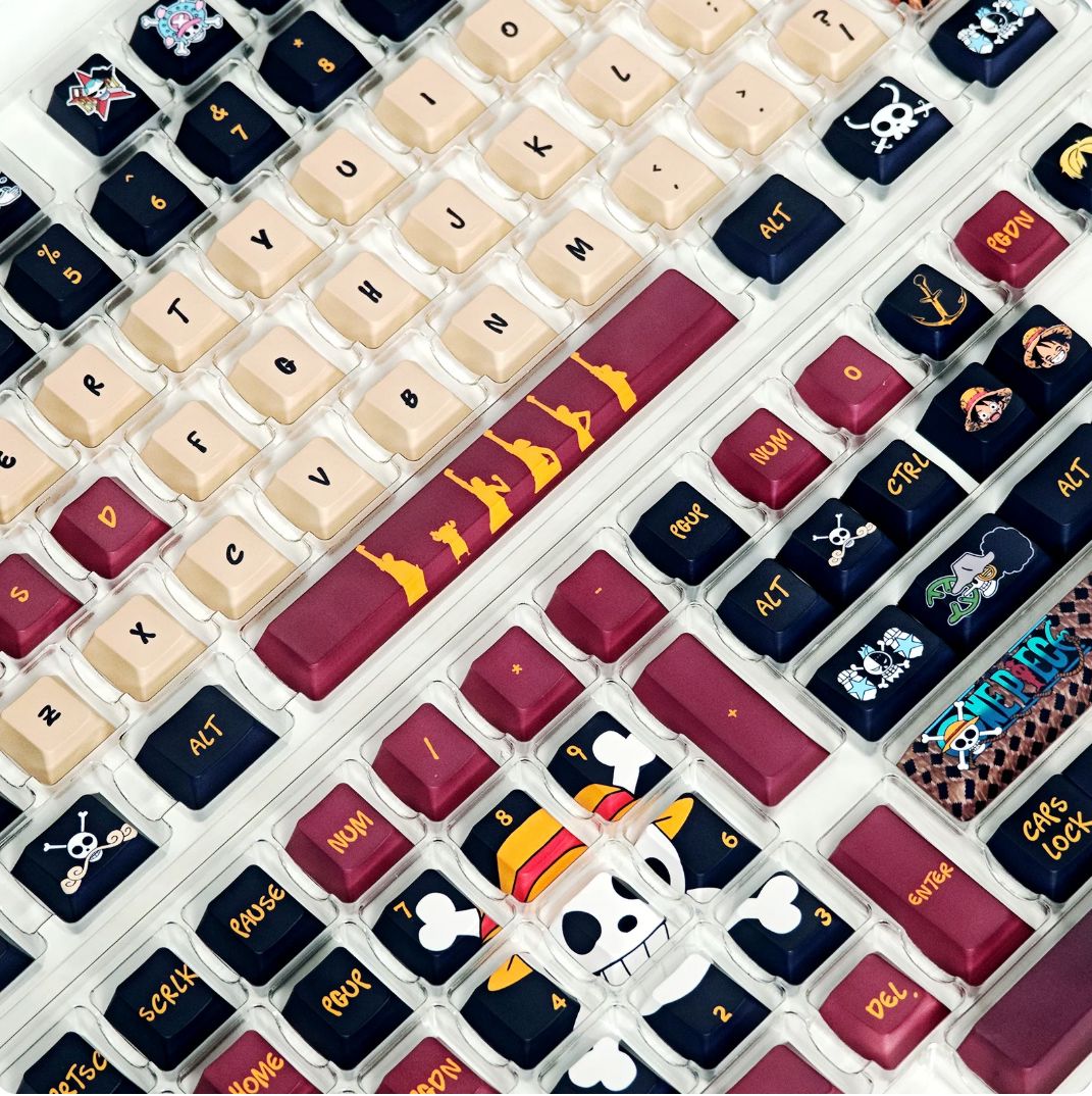 One Piece PBT Keycap Set - Full Size (Boxed) Keycaps Retro Games 
