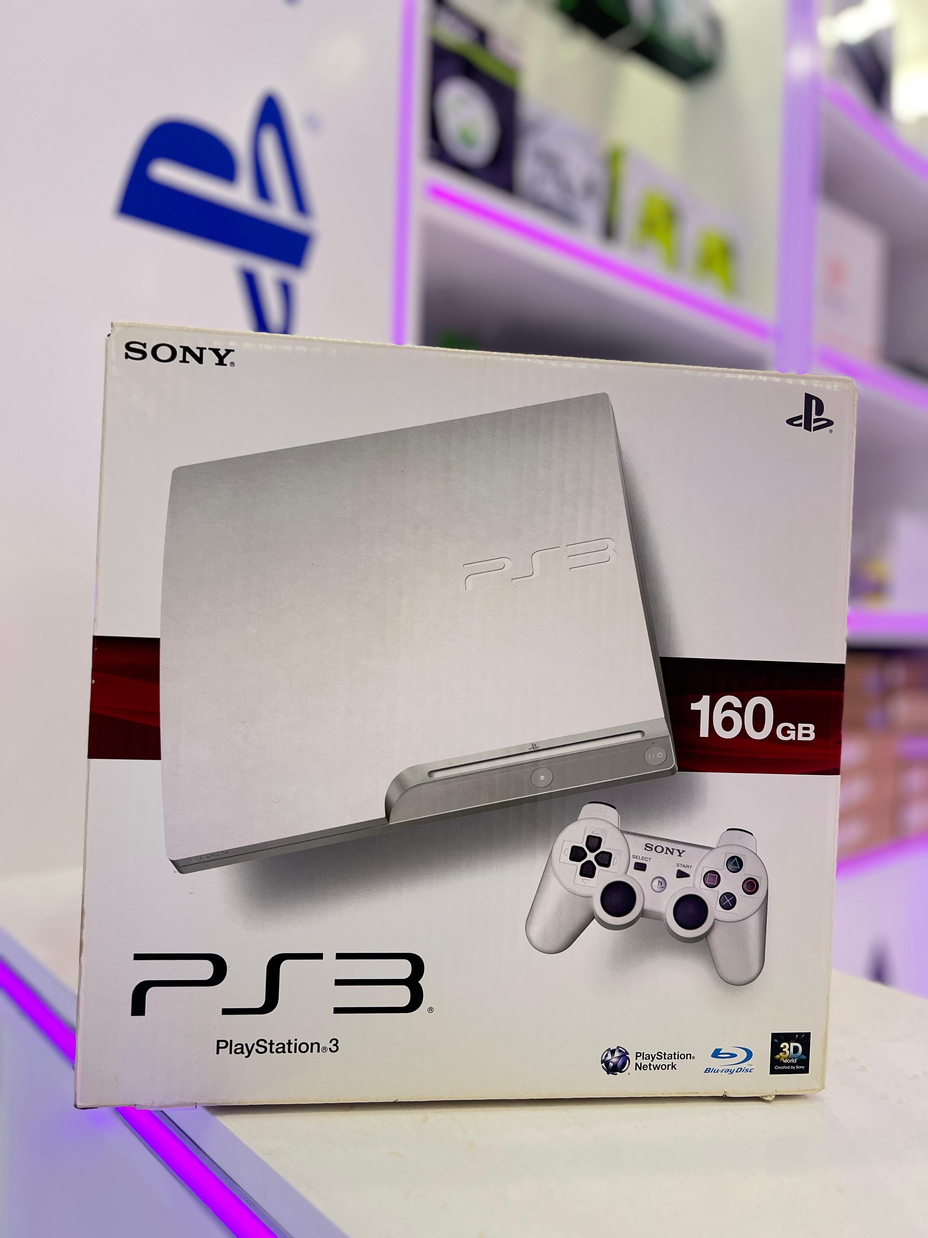 PlayStation 3 Slim Console 160GB - White & Blue Controller (Used -Like New) Video Game Consoles Sony 