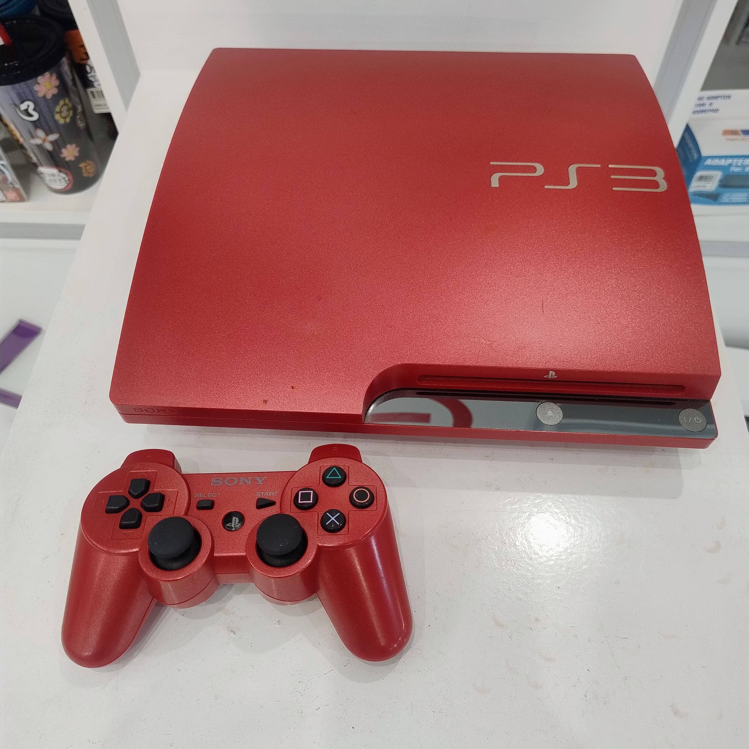 PlayStation 3 Slim Console 320 GB (Used -Like New) - Red Video Game Consoles Sony 