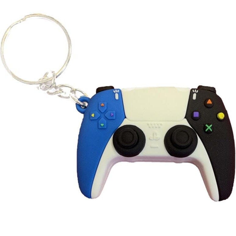 PlayStation Controller Keychain Keychains Retro Games PS5 - Black/Blue (New) 