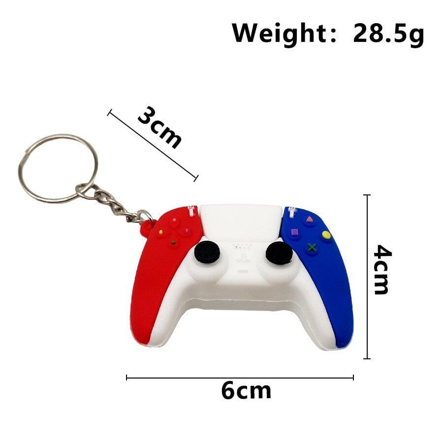 PlayStation Controller Keychain Keychains Retro Games PS5 - Blue/Red/White (New) 