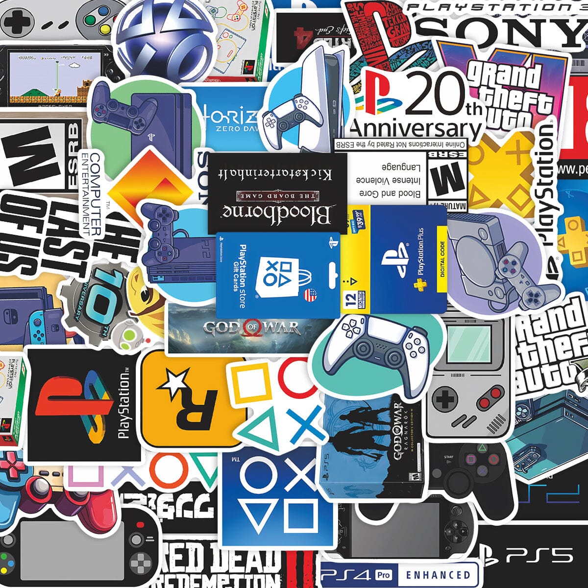 PlayStation Stickers (50pcs) Decorative Stickers Retro Games 