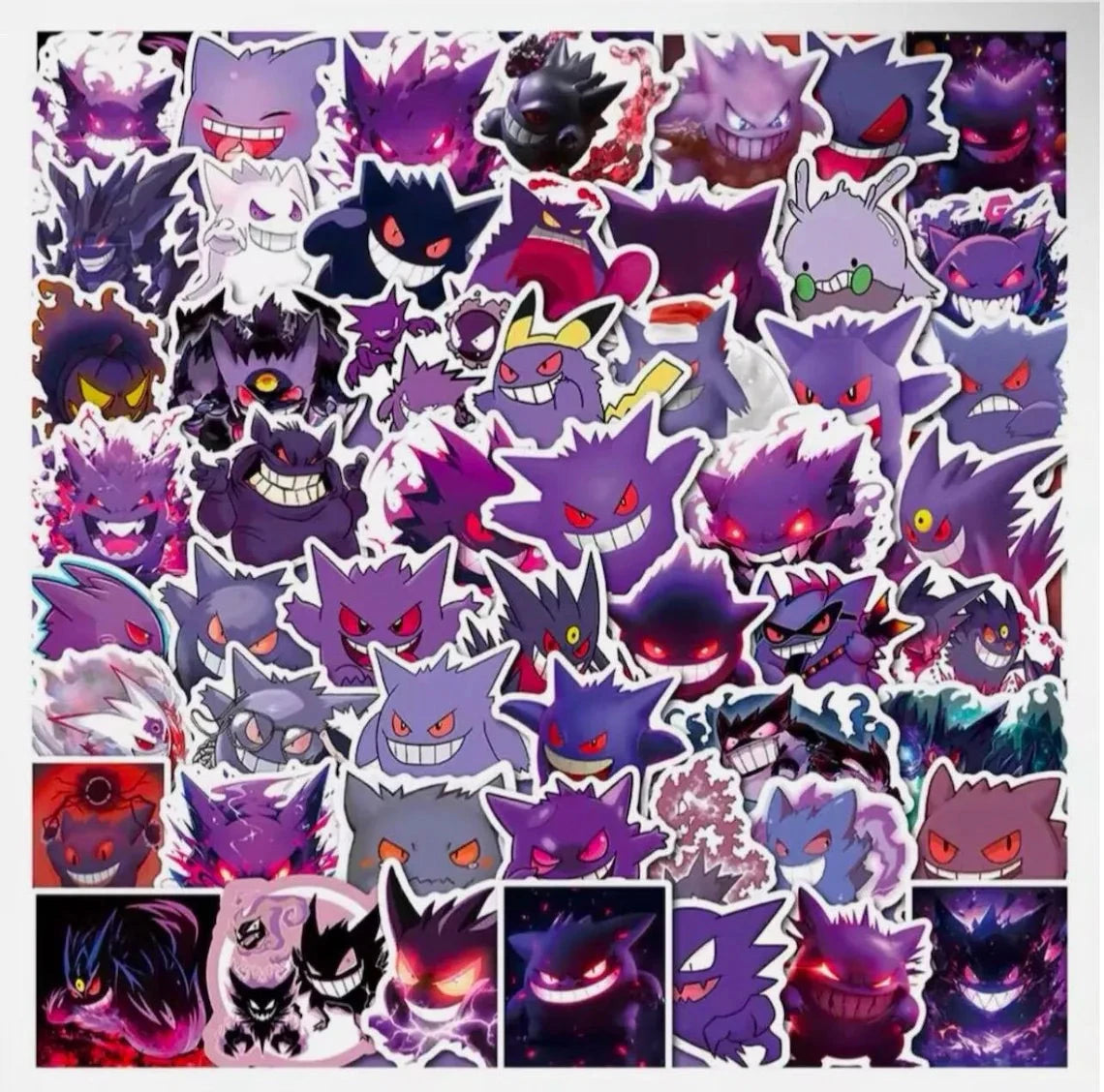Pokemon Genger Stickers (50pcs) Decorative Stickers Retro Games 