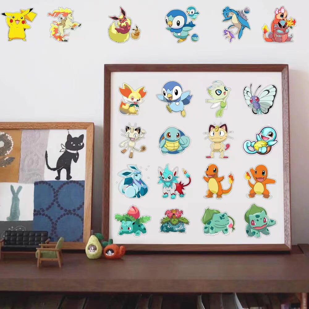 Pokémon Stickers (50pcs) Decorative Stickers Retro Games 