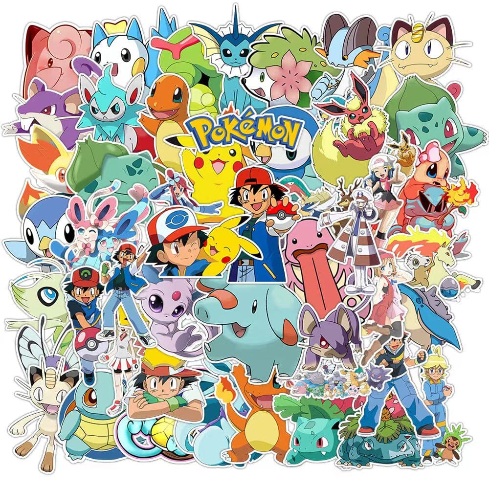 Pokémon Stickers (50pcs) Decorative Stickers Retro Games 