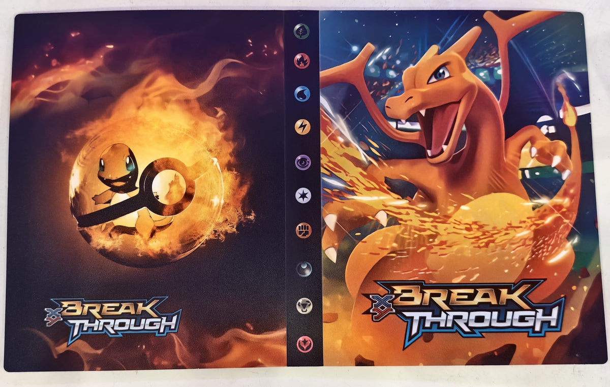 Pokémon TCG Card Album (240-Card Capacity) - Charizard Design Trading Card Game Accessories Retro Games 