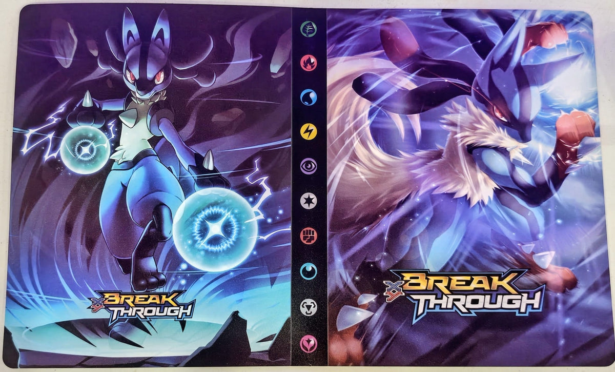 Pokémon TCG Card Album (240-Card Capacity) - Lucario Design Trading Card Game Accessories Retro Games 