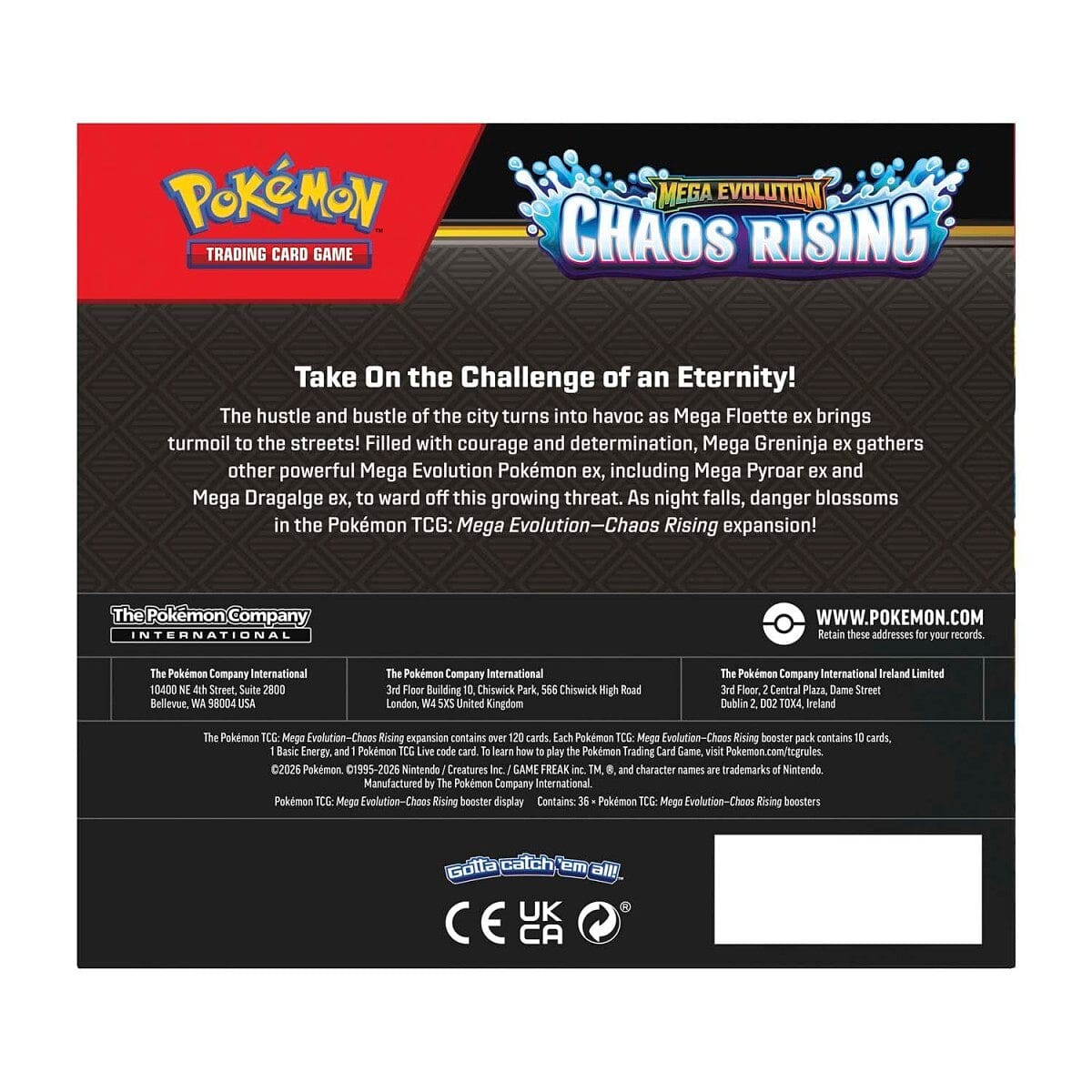 Pokemon TCG: Mega Evolution Chaos Rising Booster Pack (Single Pack) Trading Card Games Pokemon 